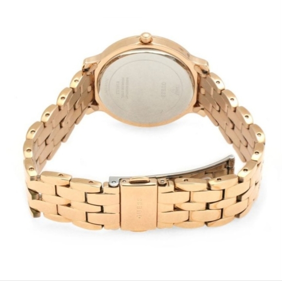 Guess Ladies Watch Gold-tone Crystal Silver Dial Rose - Picture 9 of 10